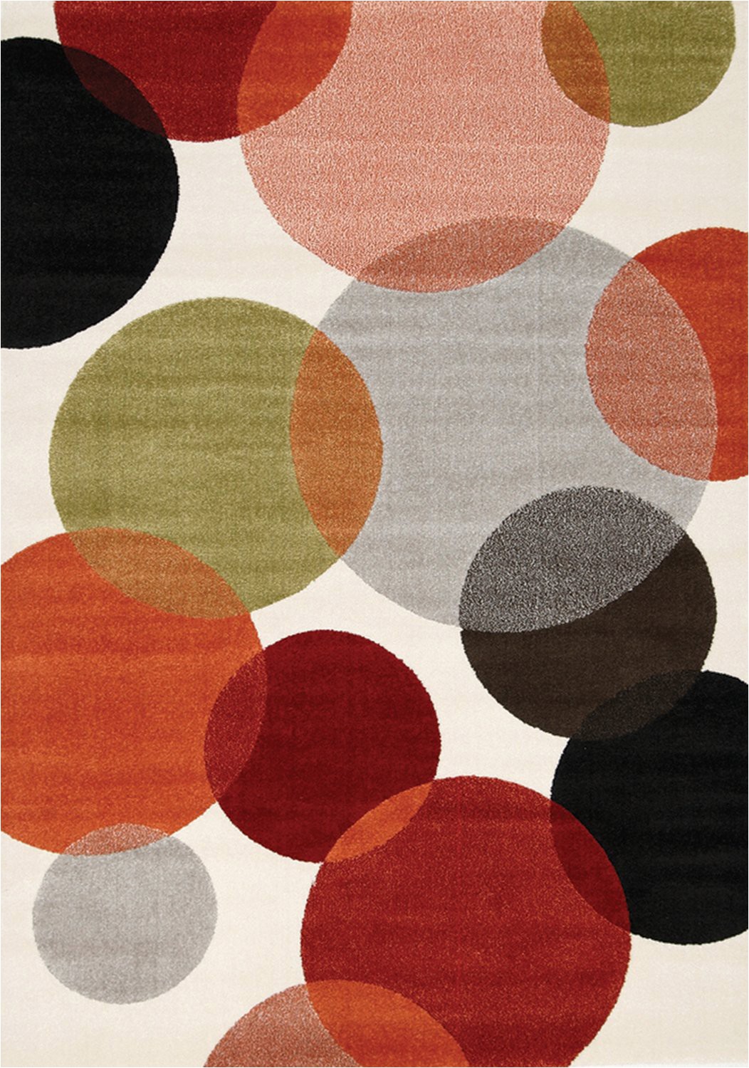 Cream and Red area Rugs Bubbles 7 X 10 area Rug Cream and Red