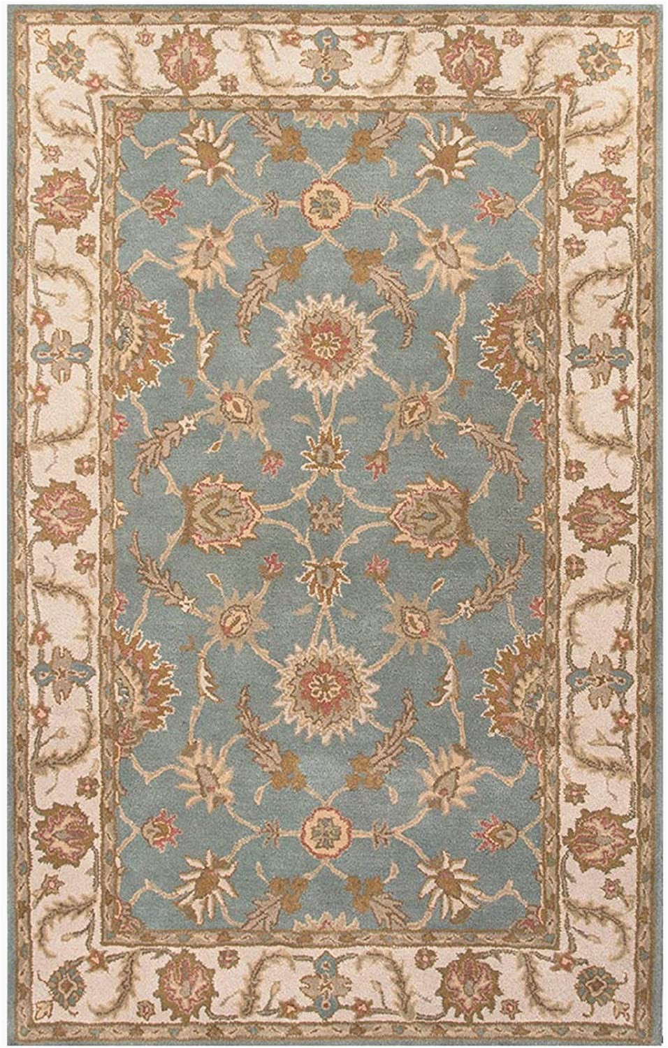 Diva at Home area Rugs Diva at Home 8 X 10 Artemis Brown Green White and Red