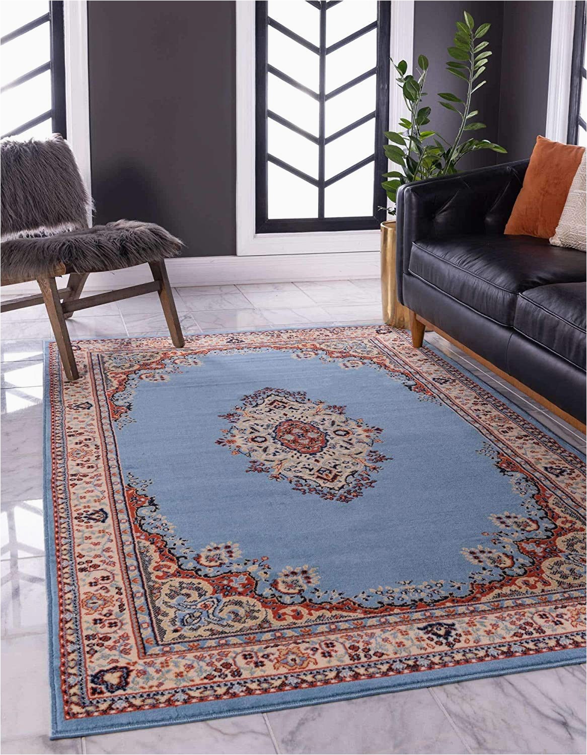 Does Roomba Work On area Rugs Unique Loom Reza area Rug 5 X 8 Light Blue