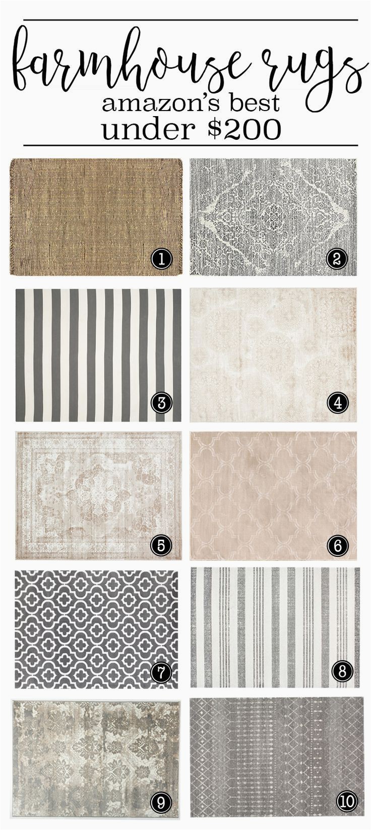 Farmhouse Style area Rugs 8×10 where to Buy the Best Farmhouse Rugs Under $200
