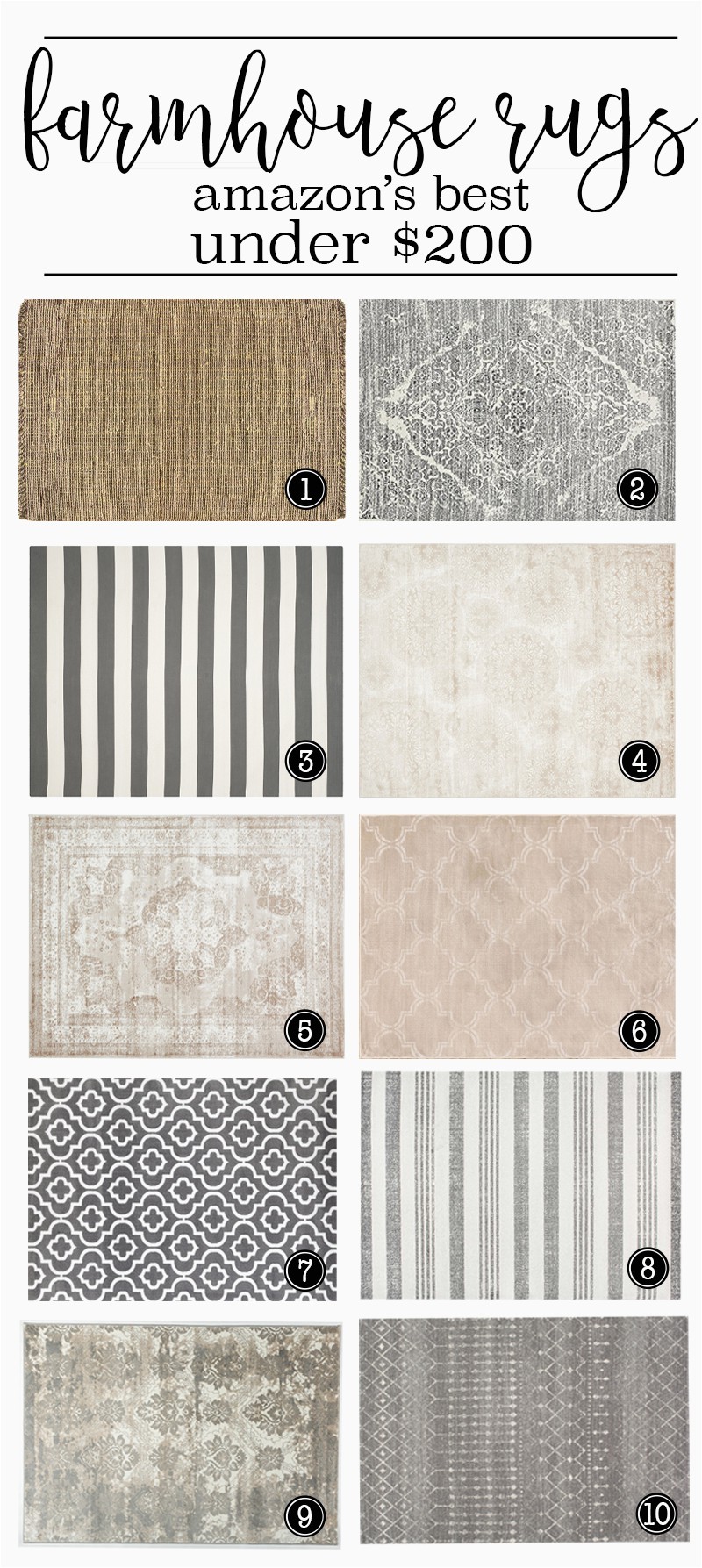 Farmhouse Style Large area Rugs where to Buy the Best Farmhouse Rugs Under $200