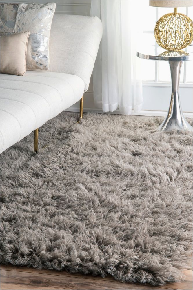 Fluffy area Rugs for Bedroom Nuloom Hand Made Plush Greek Flokati Wool Shag area Rug In