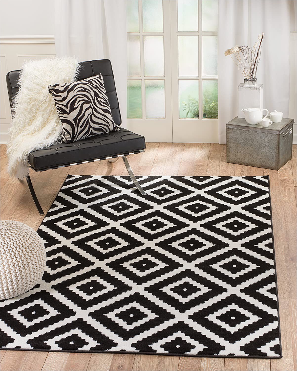 Grey Black and White area Rug Summit 46 Black White Diamond area Rug Modern Abstract Many Sizes Available 3 6" X 5 3 6" X 5