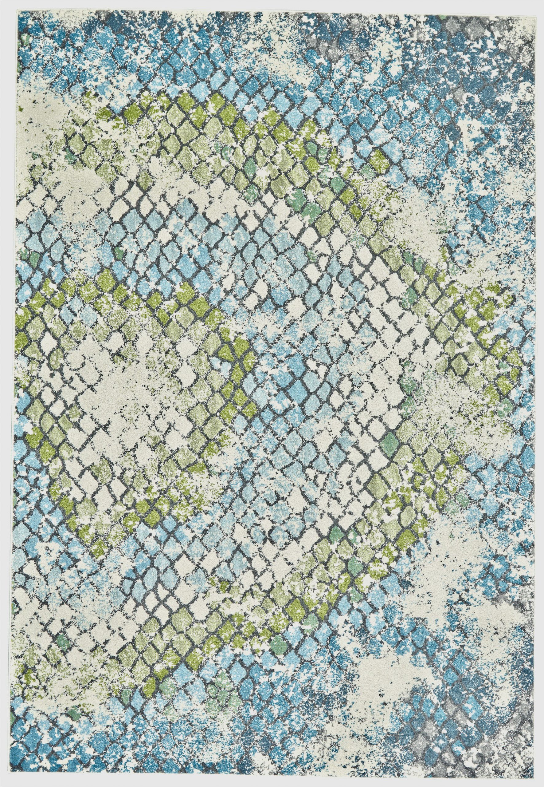 Hayes Blue Green area Rug nordin Abstract Blue Green area Rug
