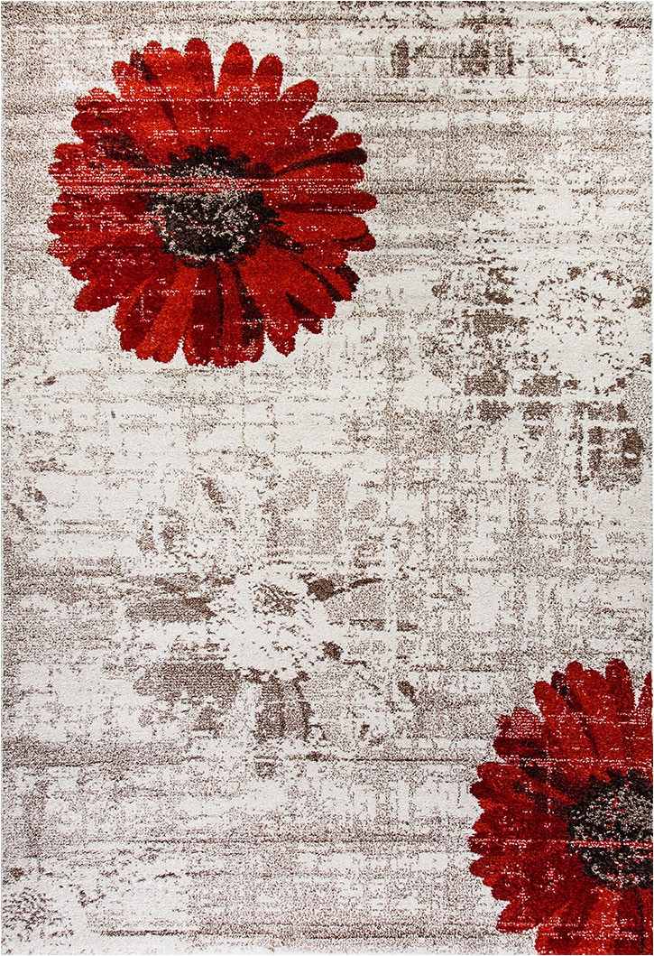 Ivory and Red area Rugs Dynamic Rugs Infinity 1250 Ivory Red area Rug