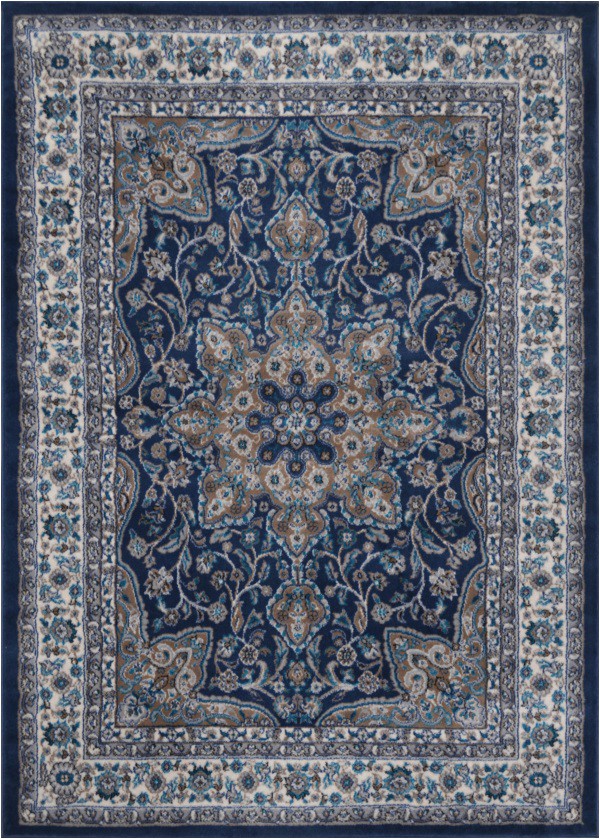 Large Navy Blue area Rug Tremont 8083 Navy Ivory by Home Dynamix Llc