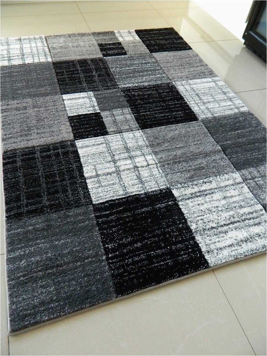 Large Off White area Rugs Black Silver Grey Off White Mottled Small Medium Xx Large Rug New Modern soft Thick Carved Carpet Non Shed Runner Bedroom Living Room area Rug Mat