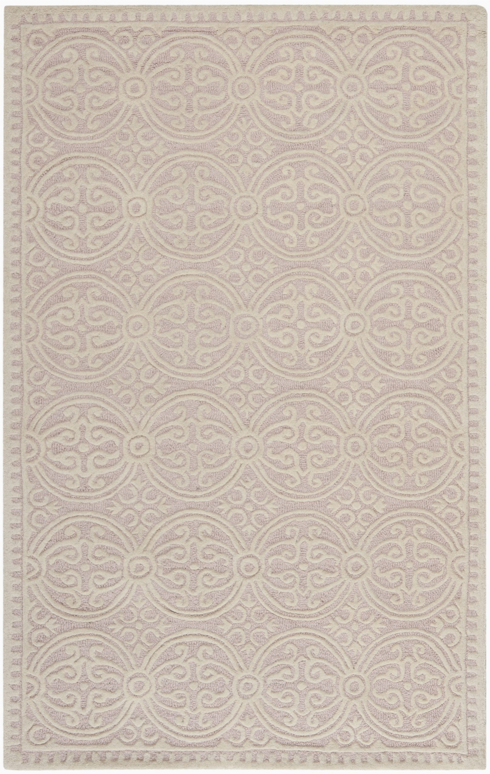 Light Pink area Rug 8×10 Whitchurch Geometric Handmade Wool Light Pink Ivory area Rug
