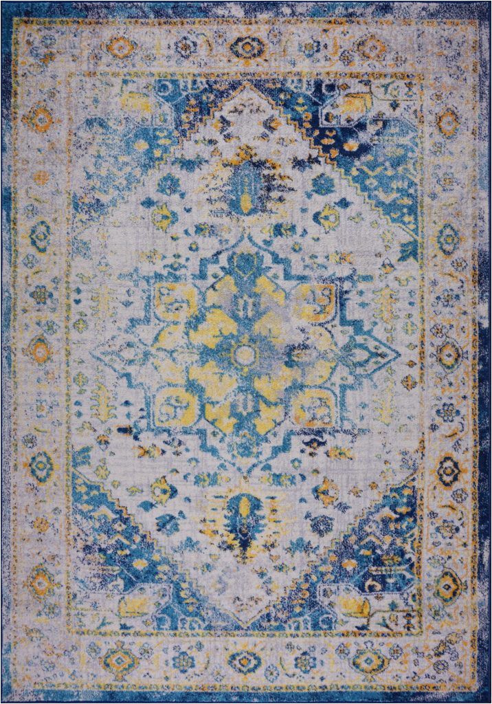 Made by Design area Rugs Ladole Rugs Modena Traditional Design Turkish Machine Made Beautiful Indoor area Rug Carpet In Blue Multicolor 5 3" X 7 6"
