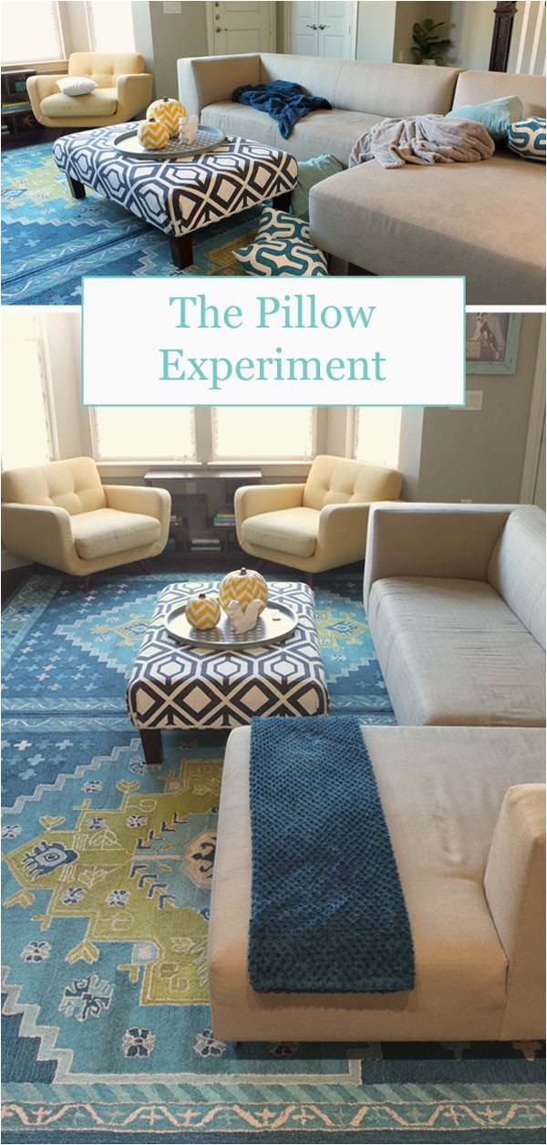Matching Throw Pillows and area Rugs the Throw Pillows Experiment