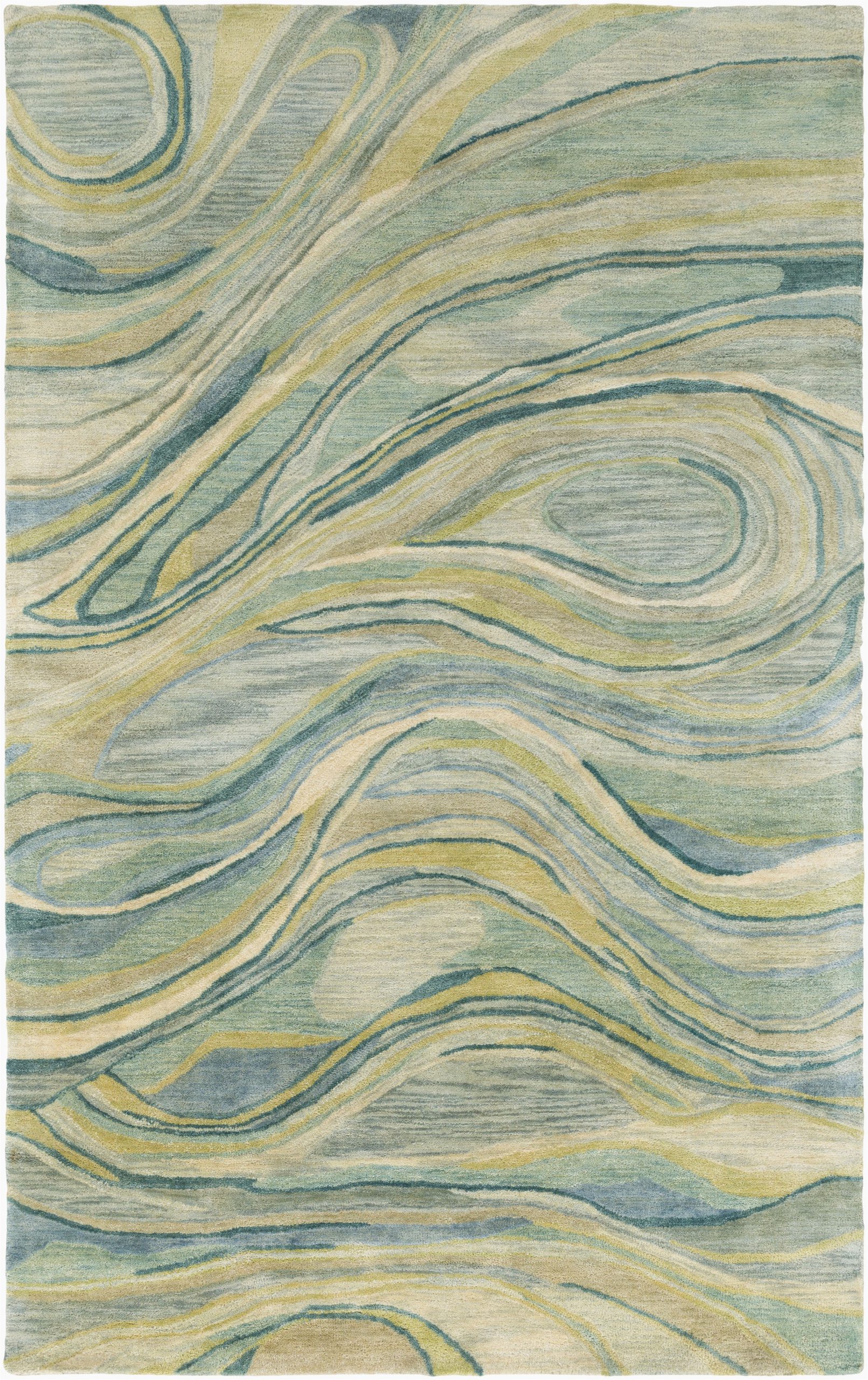 Modern Emerald Green area Rug A Flowy Blend Of soothing Sage Mint Lime Emerald and