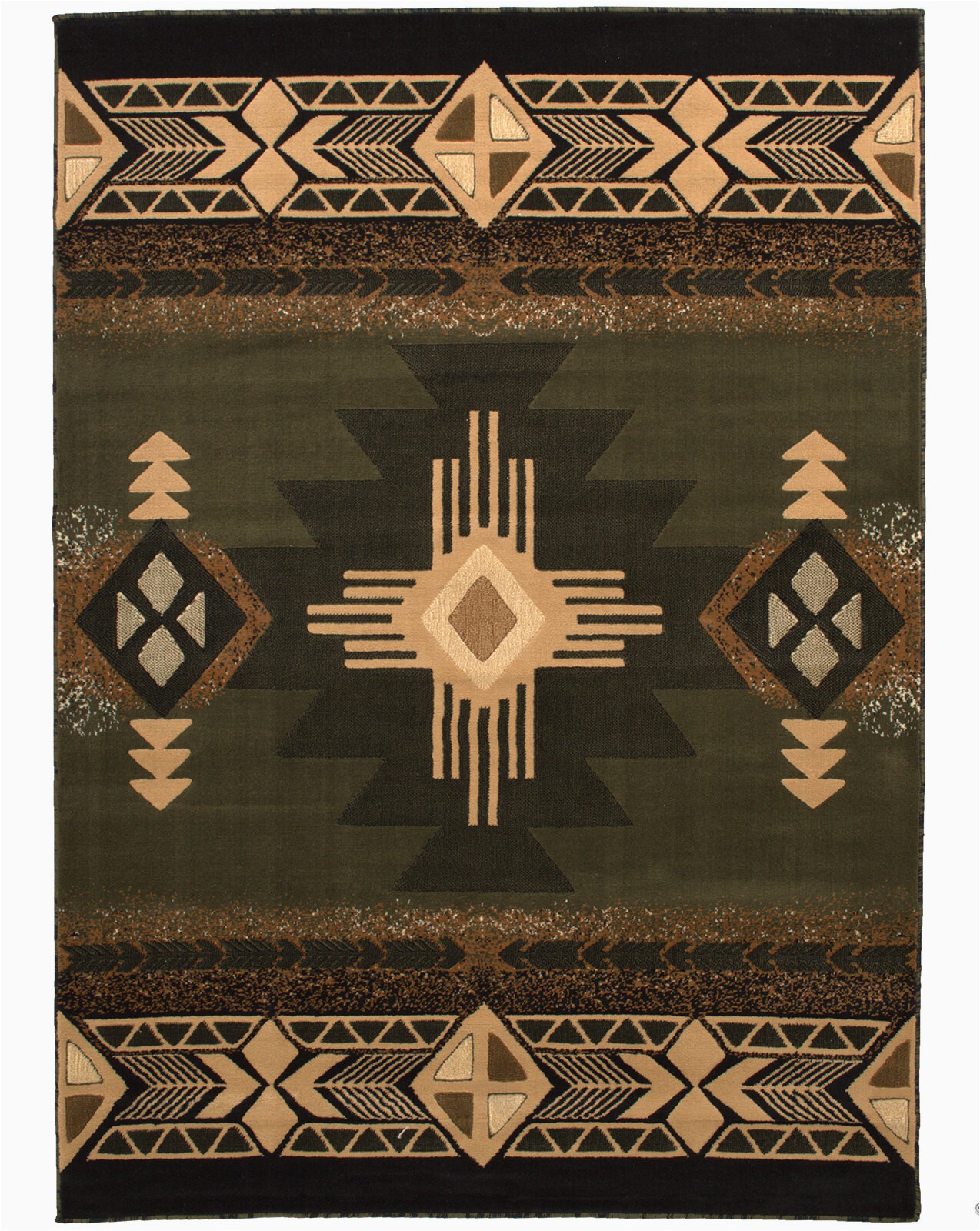 Native American Inspired area Rugs Allport High Quality Woven Native American Runner Double Shot Drop Stitch Carving Sage Green area Rug