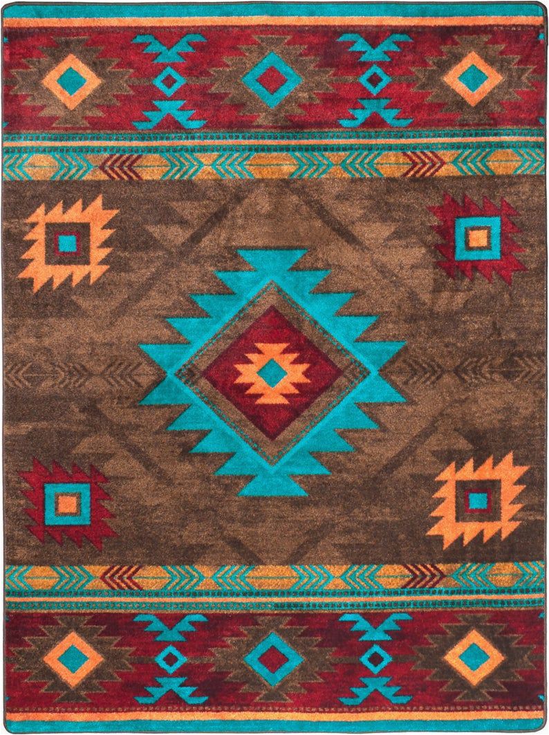 Native American Inspired area Rugs Native American Style Rug Native American Style area Rug