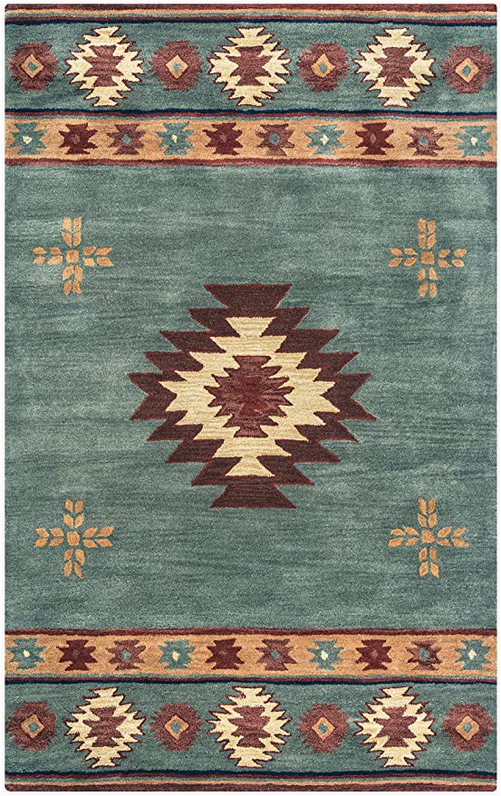 Native American Inspired area Rugs Rizzy Home southwest Hand Tufted area Rug 12 X 15 Grey & Blue