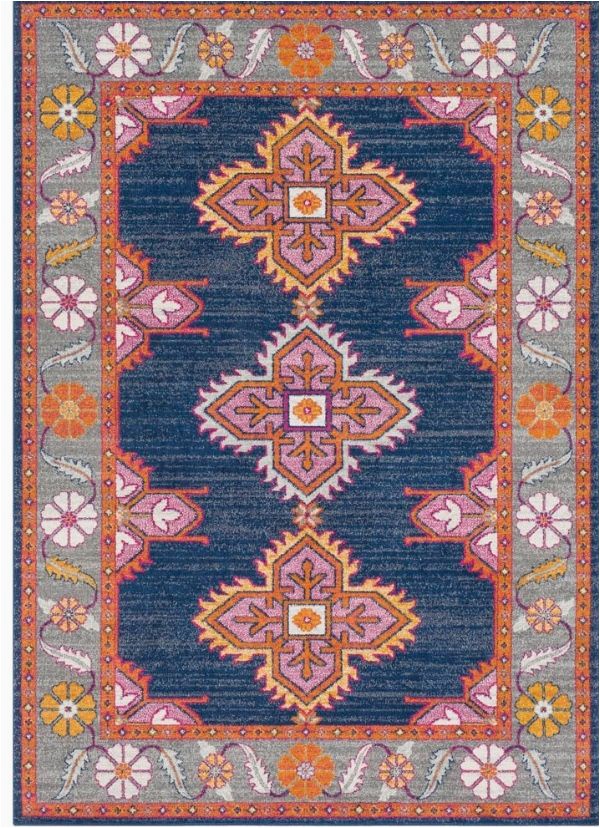Navy Blue and Pink area Rug My Friday Find Caitlin Wilson Rug Look Alike