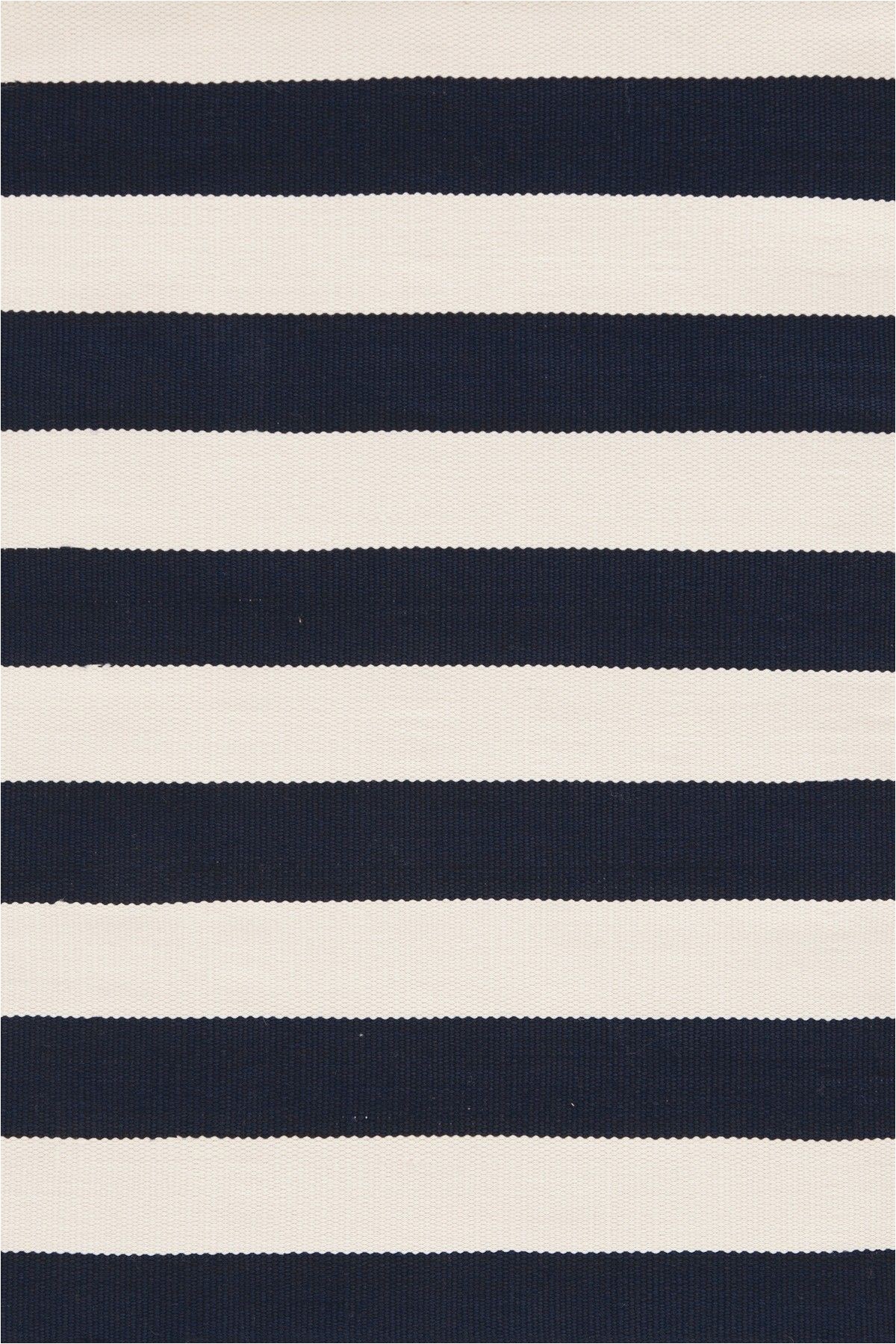 Navy Blue Striped area Rug Dash and Albert Rugs Catamaran Ivory Navy Blue Striped