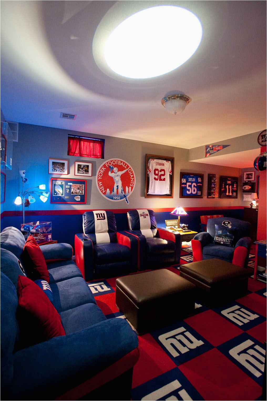 New York Giants area Rug New York Giants Room My Dream House Will Have This Just for