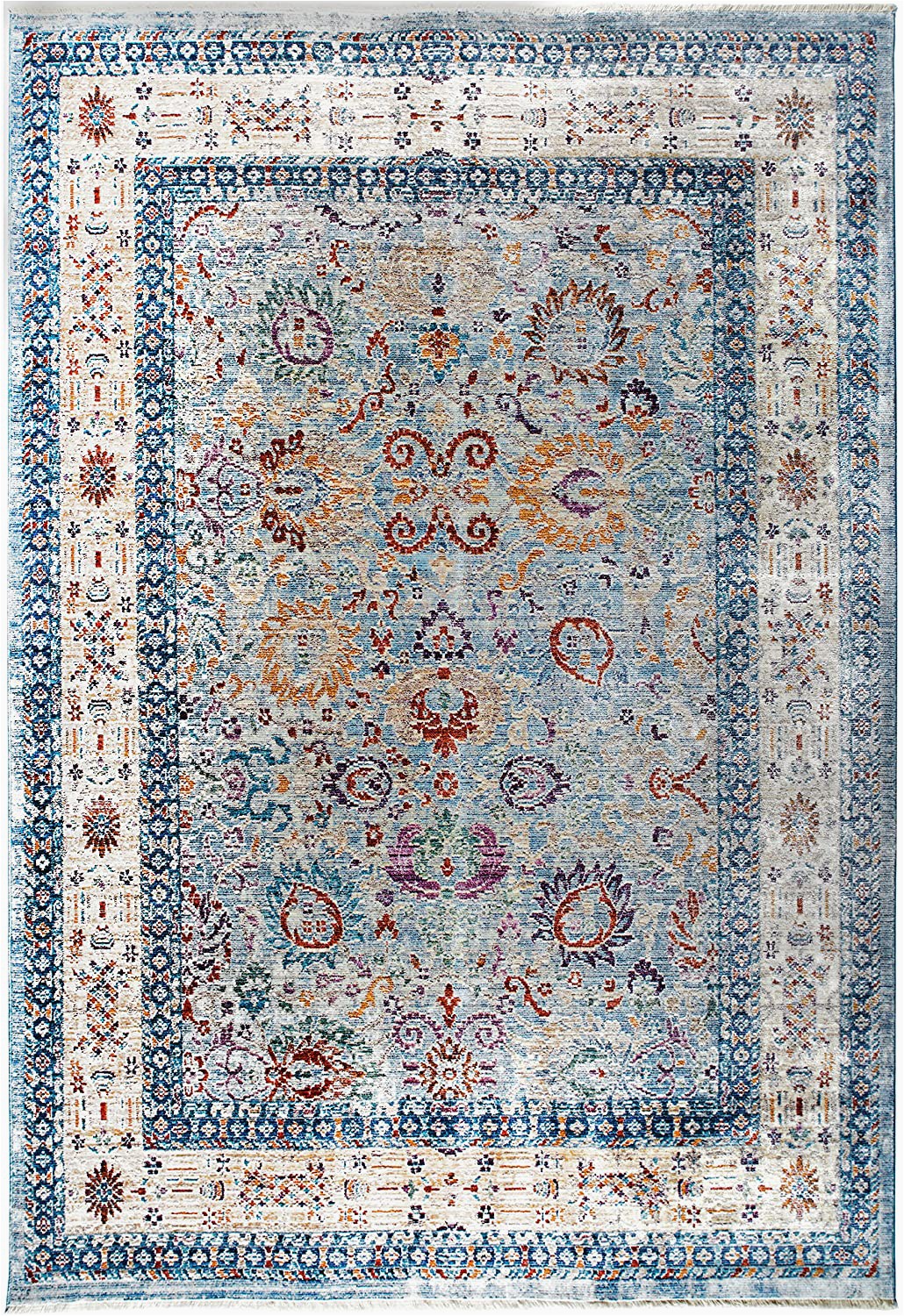 Nicole Miller area Rugs Home Goods Home Dynamix Nicole Miller Artisan issa Runner area Rug 2 X6 Border Blue Ivory