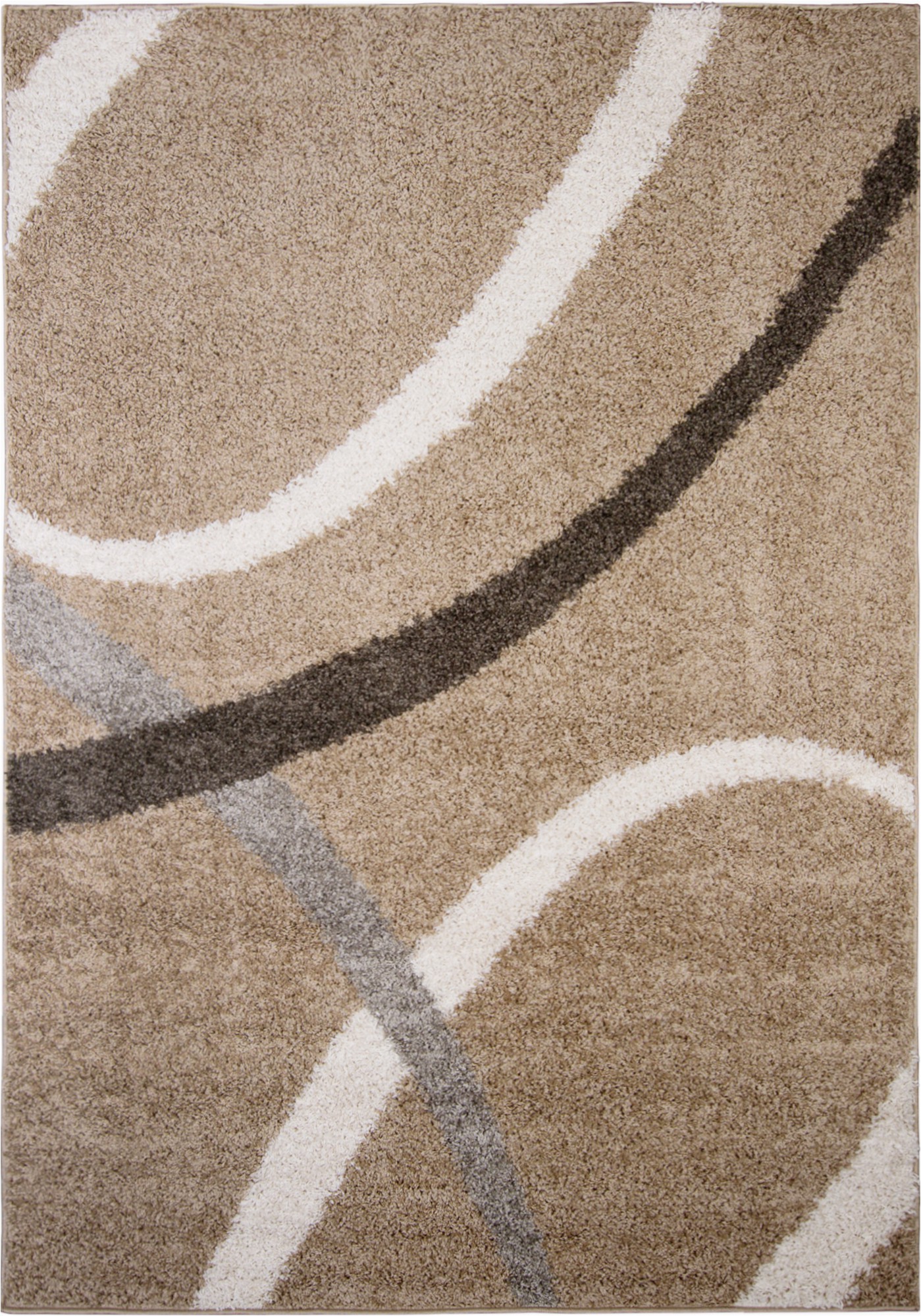 Nicole Miller Synergy area Rug Details About Nicole Miller Designer area Rug Beige White Geometric Swirls Carpet Shag Rug