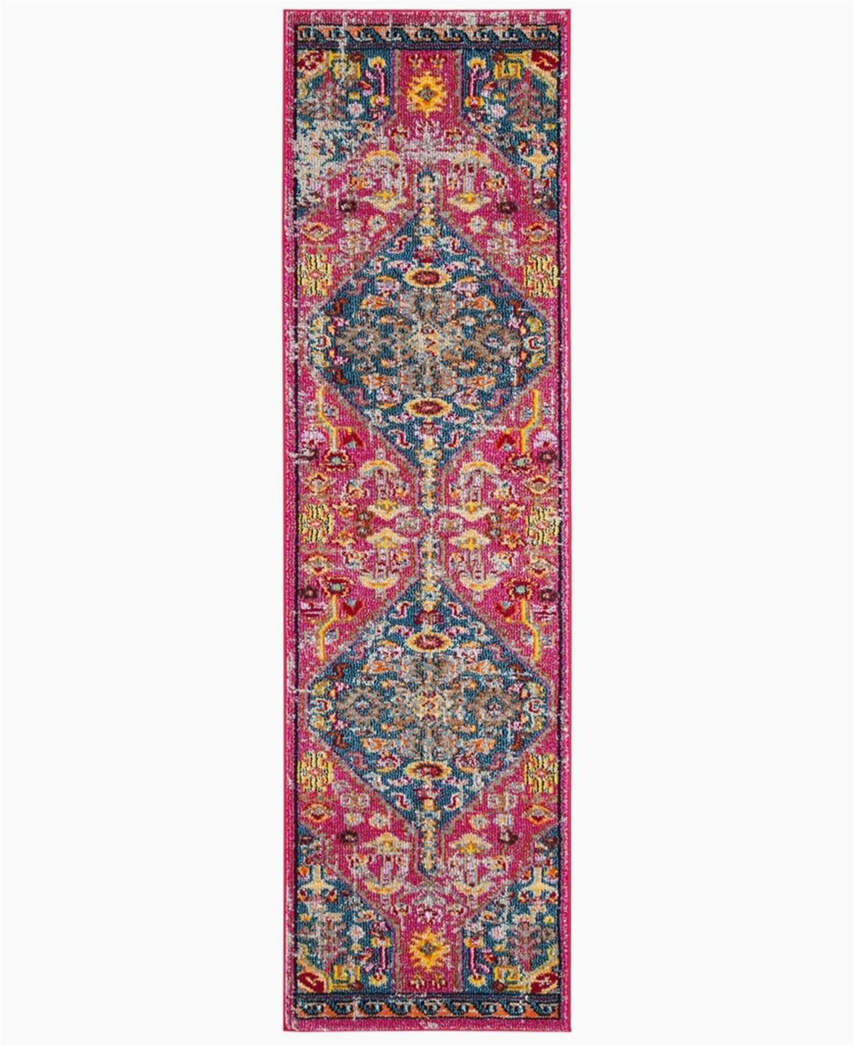 Pink and Turquoise area Rug Safavieh Madison Pink and Turquoise 2 3" X 8 Runner area