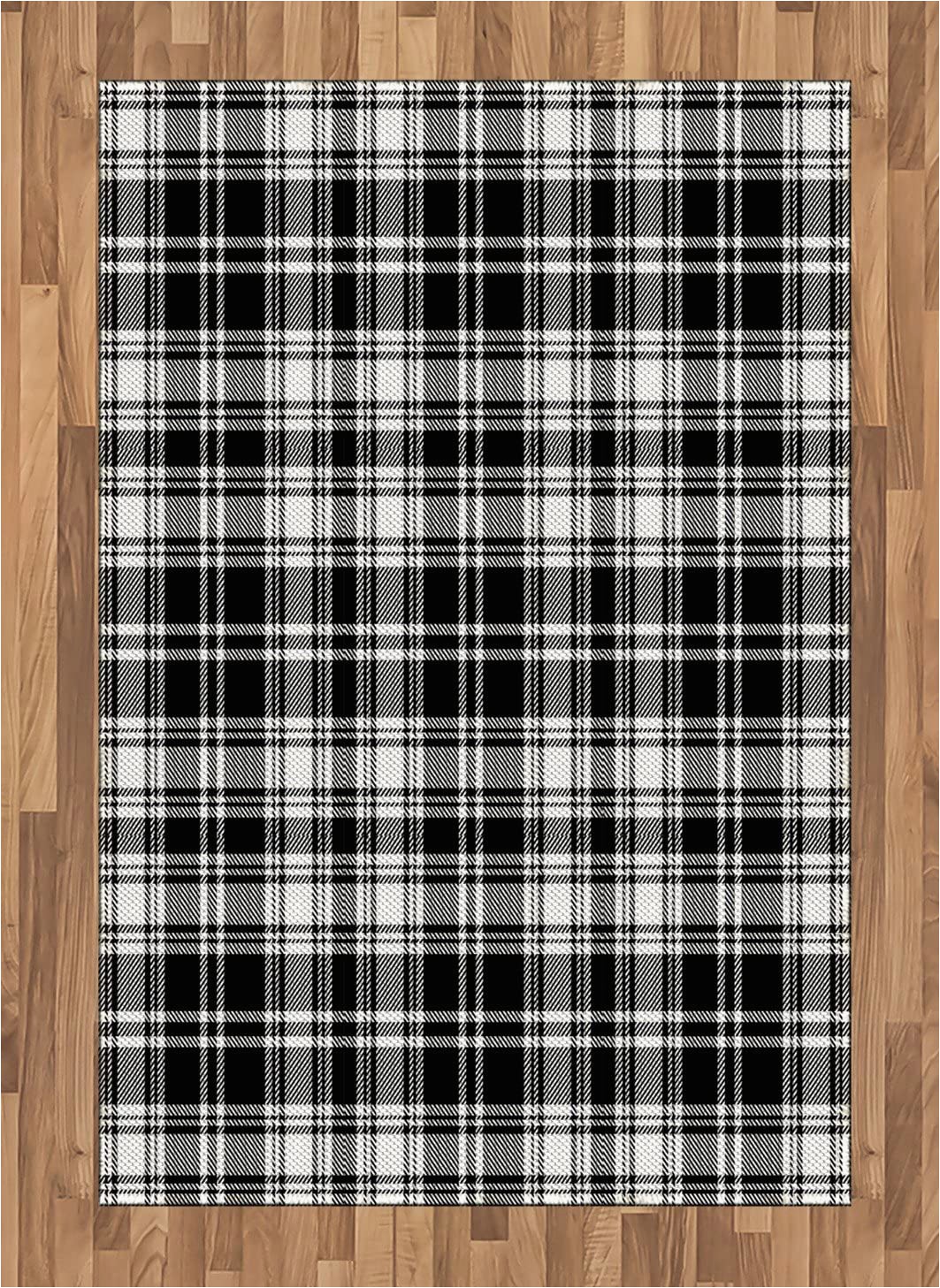 Plaid area Rug Living Room Lunarable Plaid area Rug Monochrome Style Vintage English Stripes and Checks Pattern Abstract Grunge Look Flat Woven Accent Rug for Living Room