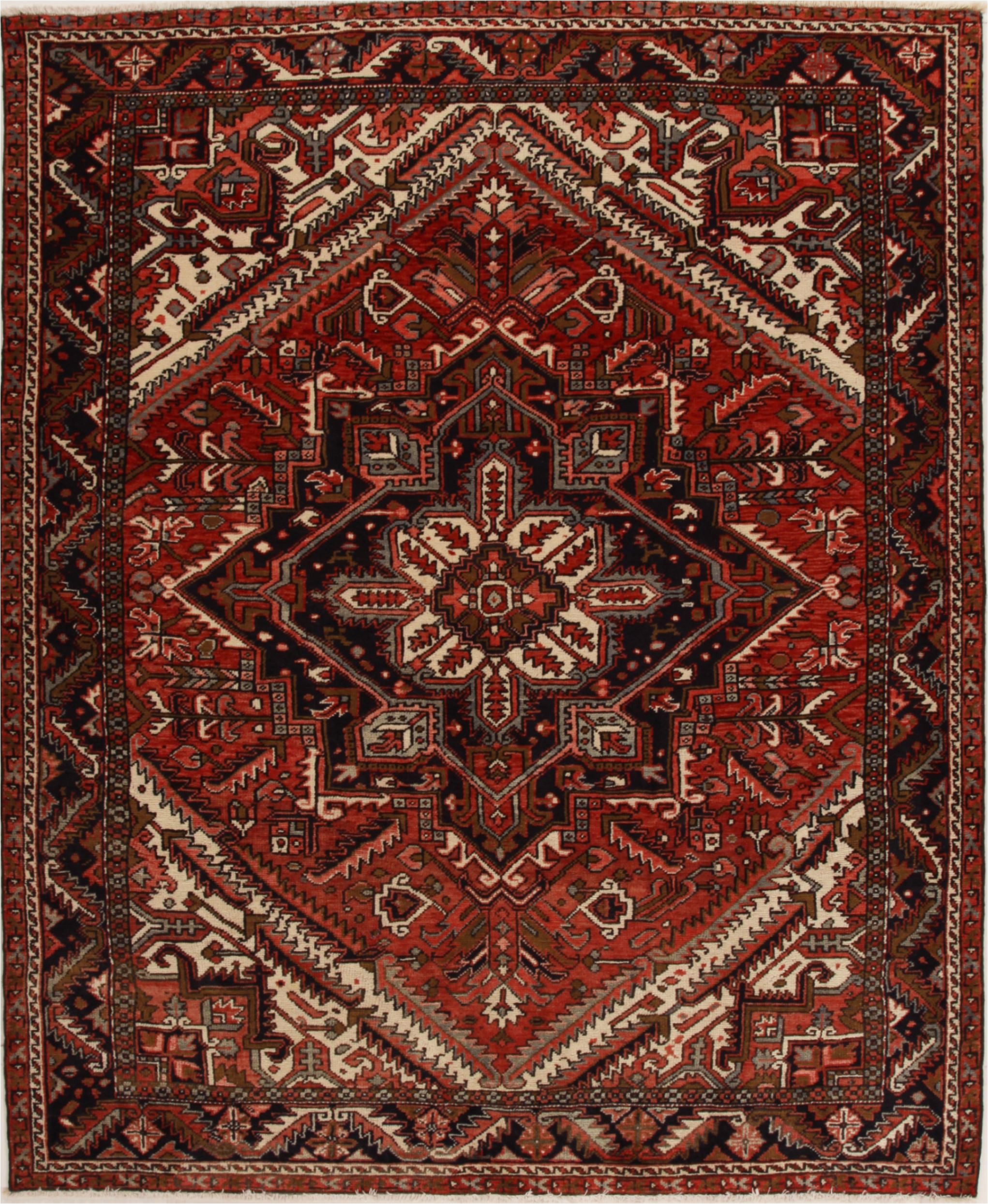 Red 8 X 10 area Rug Heriz Red Hand Knotted 8 4" X 10 3" area Rug 251