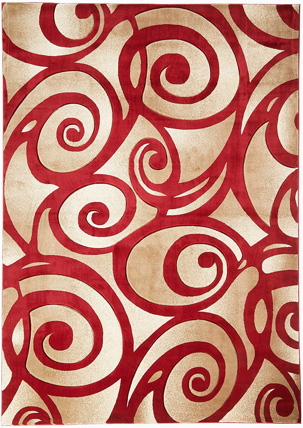 Red 8 X 10 area Rug Sculpture Modern area Rug Red 8 X 10 6"
