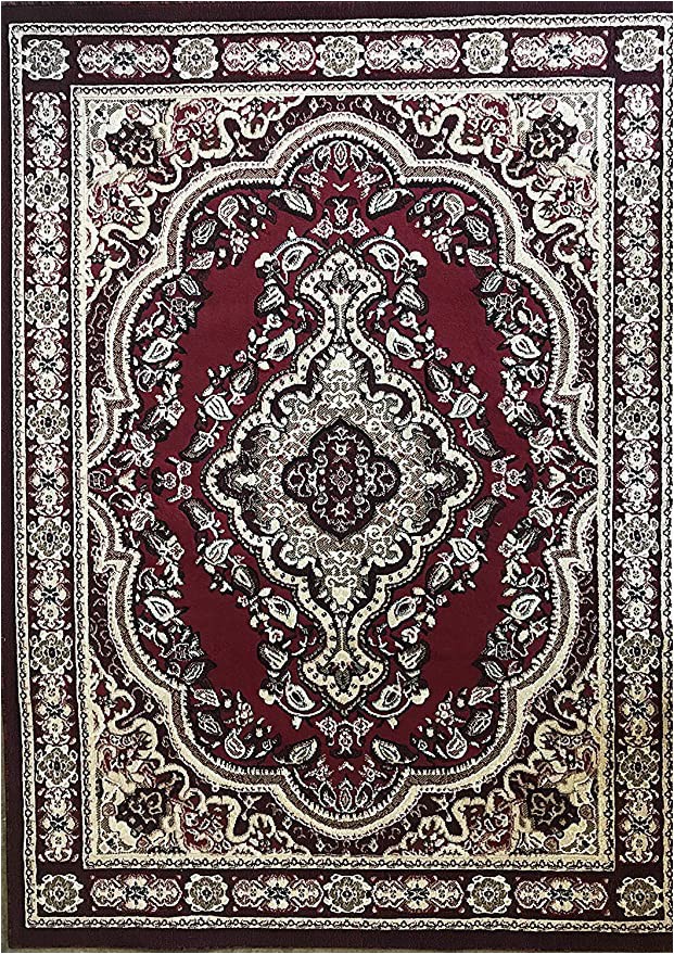 Red Brown Black area Rugs Traditional Persian oriental area Rug Red Brown Black Beige Design 520 7 Feet 9 Inch X 10 Feet