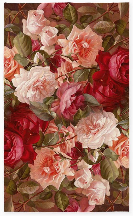 Roses Department Store area Rugs Cafepress Floral Pink Roses 3 X5 Decorative area Rug Fabric Throw Rug