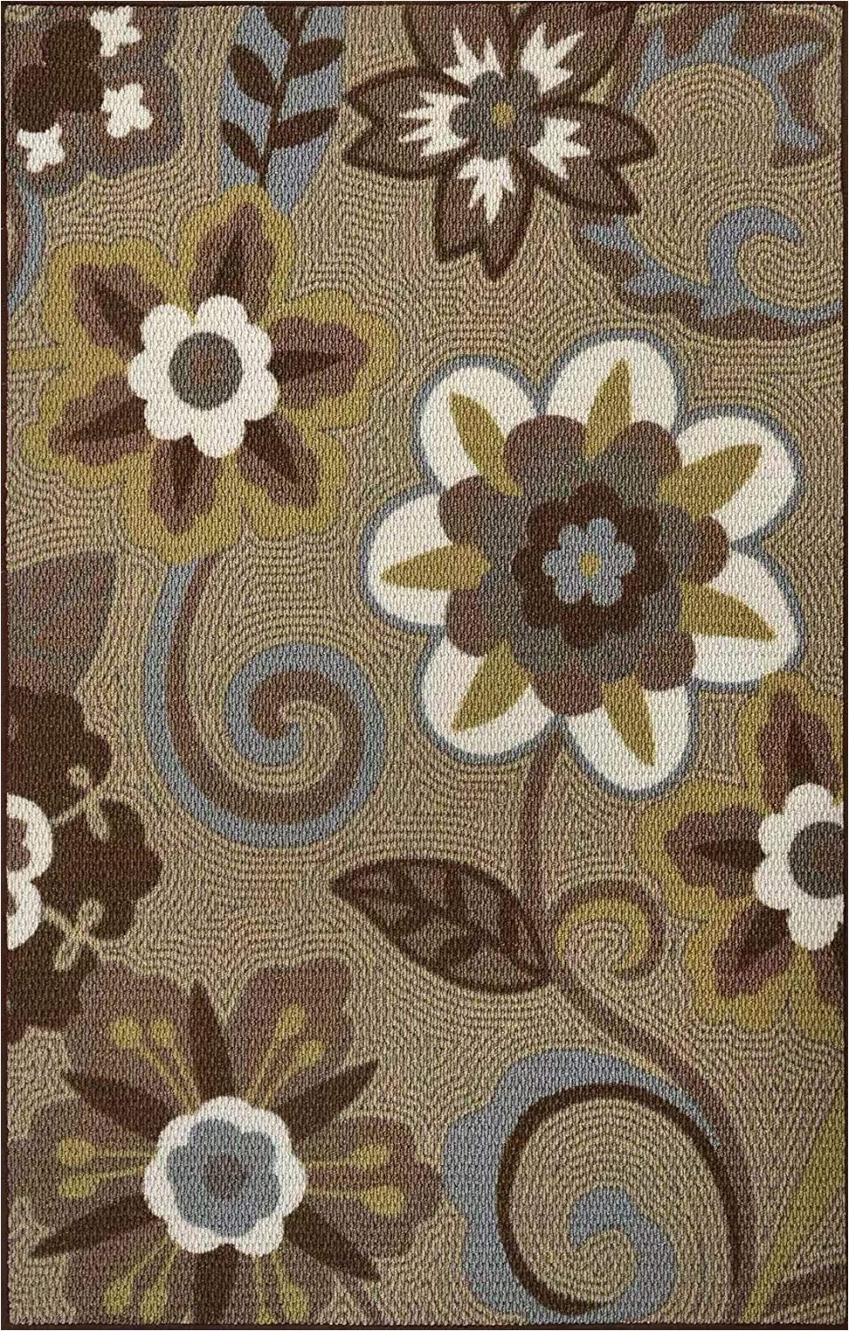 Rubber Backed area Rugs 4×6 Amazon Majestic Looms Dav5 Beige Brown Floral Non Slip