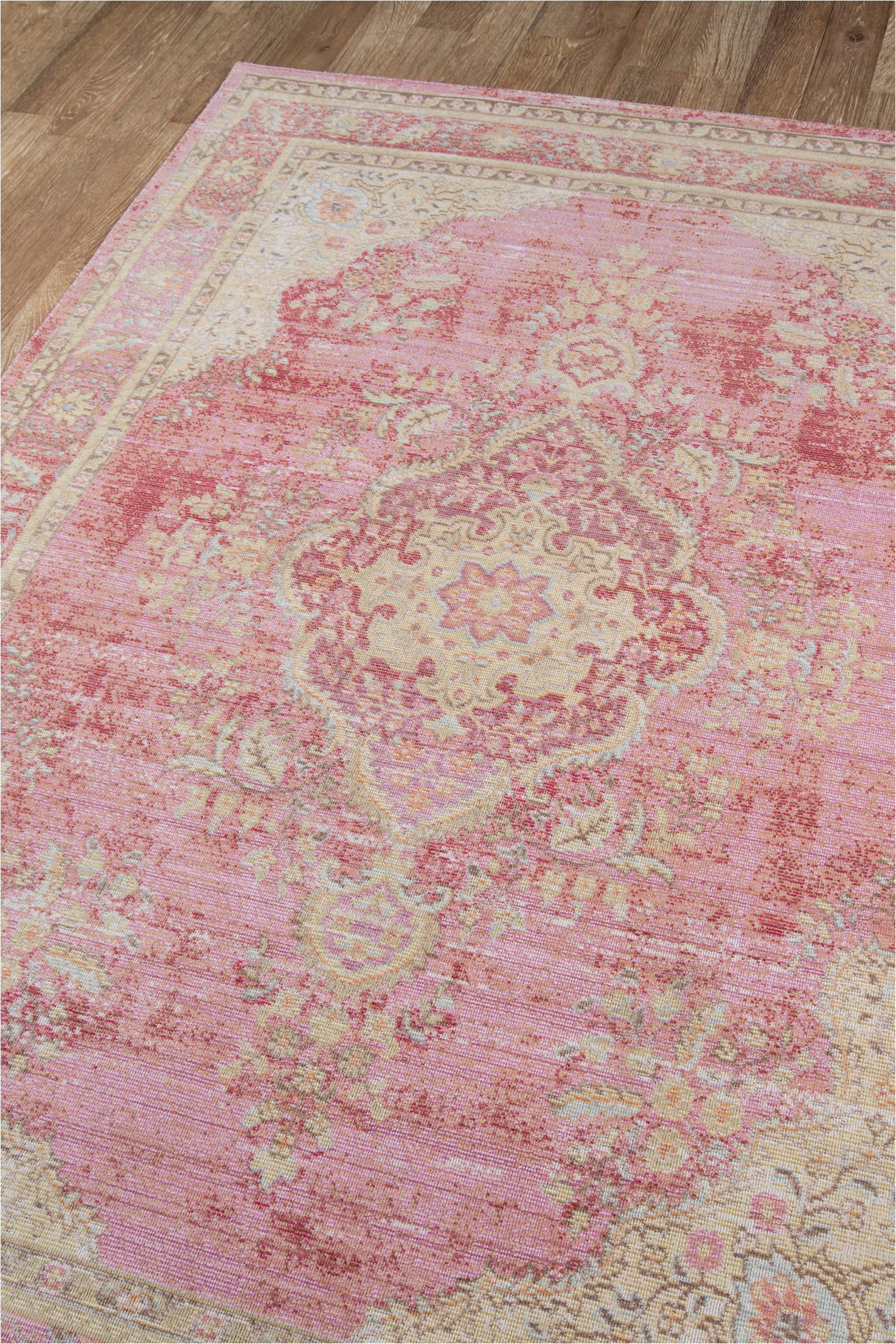 Shabby Chic Style area Rugs Vintage Style Faded Pink area Rug