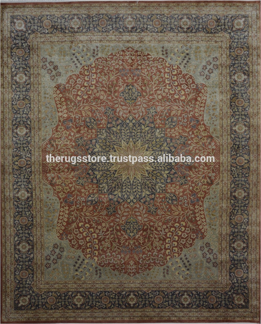 Silk area Rugs for Sale Hand Knotted Pure Real Silk Persian Design 8×10 area