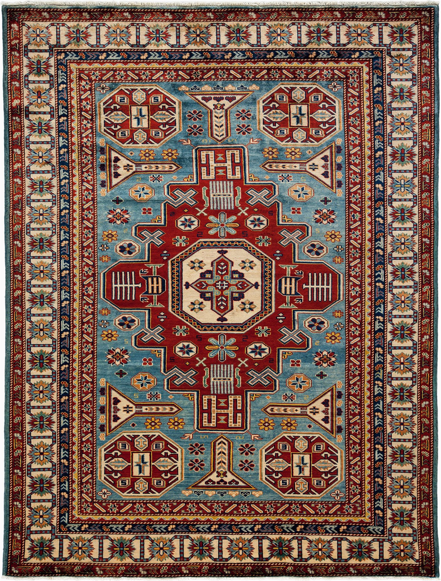 Solid Red 5×7 area Rug Shirvan area Rug5 5" X 7 0"