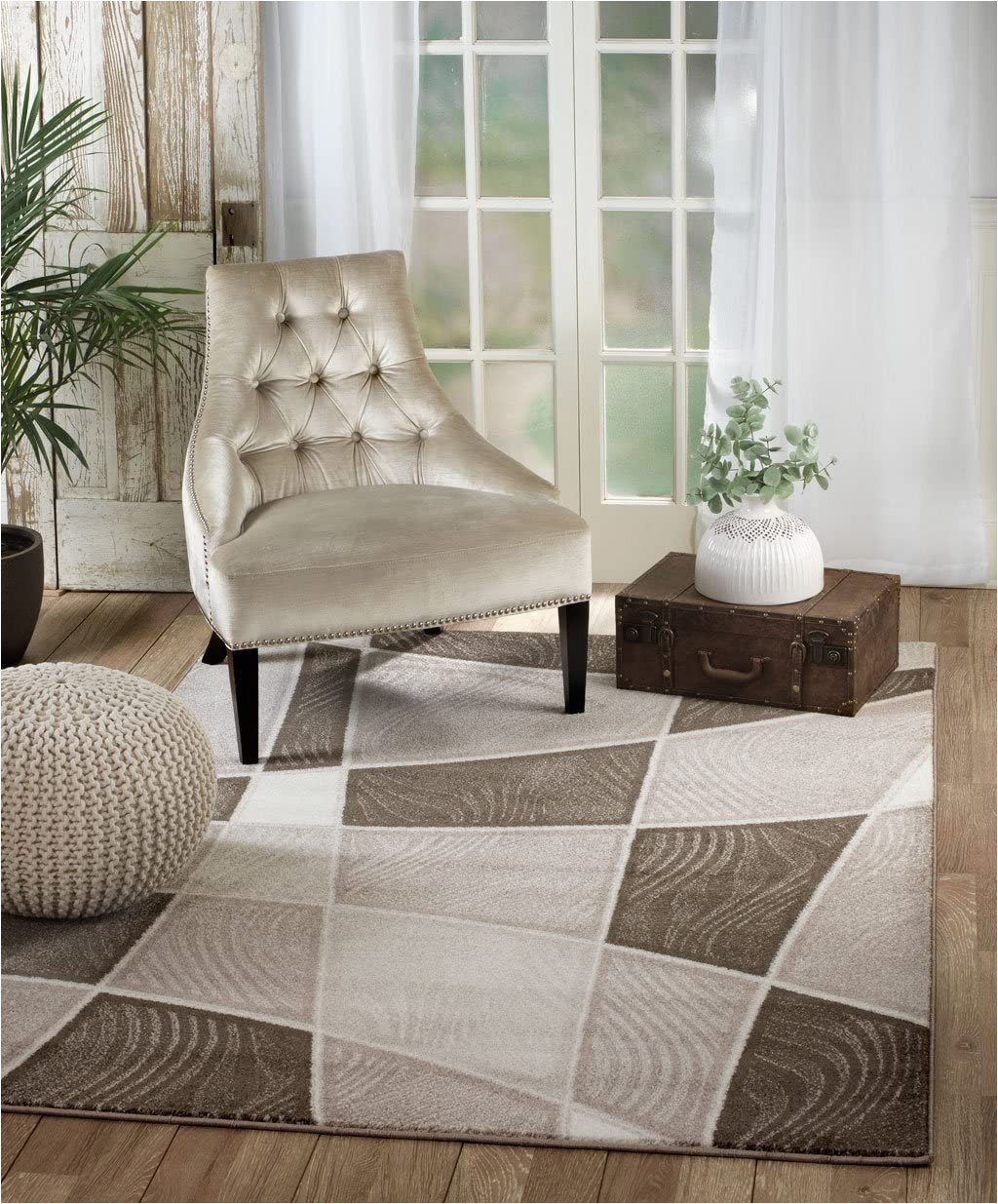 Taupe and Brown area Rug Rio Summit 303 Taupe Brown area Rug Modern Abstract Many Sizes Available 5 X 7 2" 5 X 7 2"