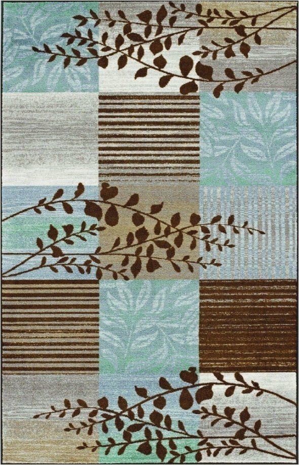 Turquoise and Brown area Rug 8×10 Chocolate area Rugs In Various Sizes and Patterns