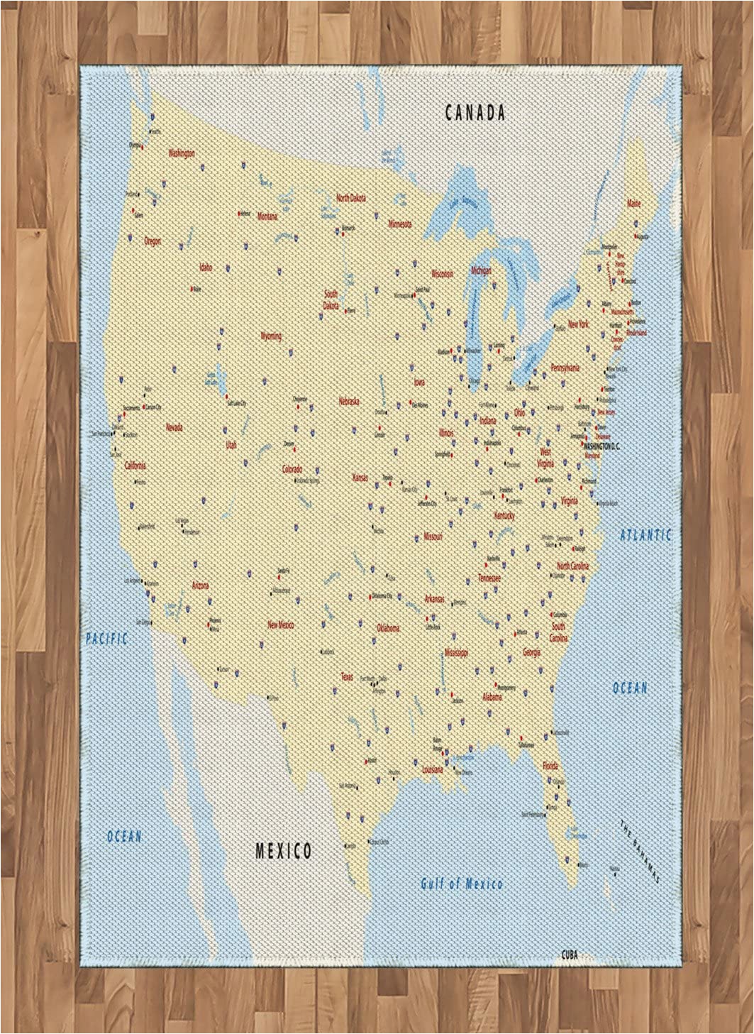 United States Map area Rug Amazon Ambesonne Map area Rug United States Interstate