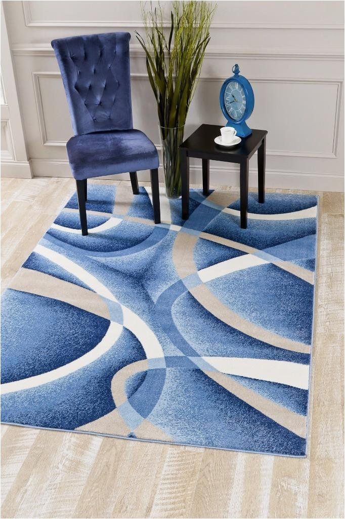 Weisman Red Blue area Rug Abstract Swirls Blue soft area Rugs In 2020