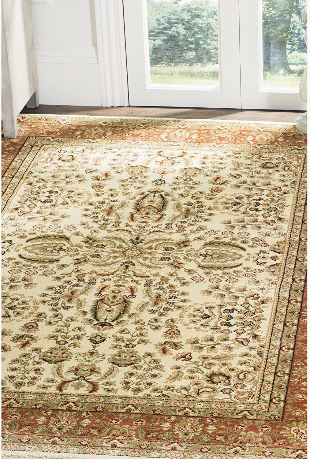 11 by 15 area Rugs Safavieh Lyndhurst Collection Lnh214r Traditional oriental Ivory and Rust area Rug 11 X 15