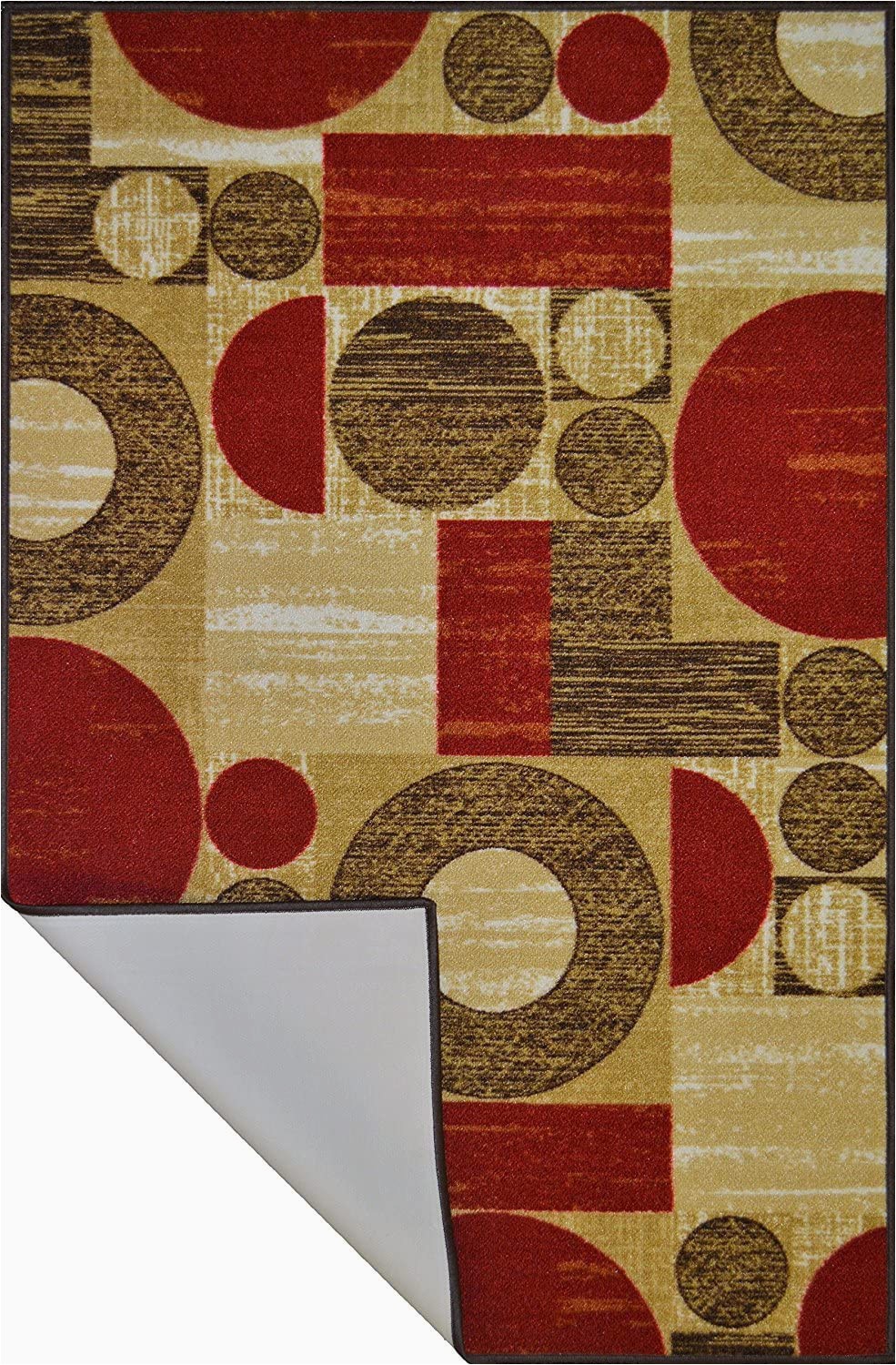 4 X 6 area Rugs with Rubber Backing Bandelini Napoli Collection Modern Contemporary Design