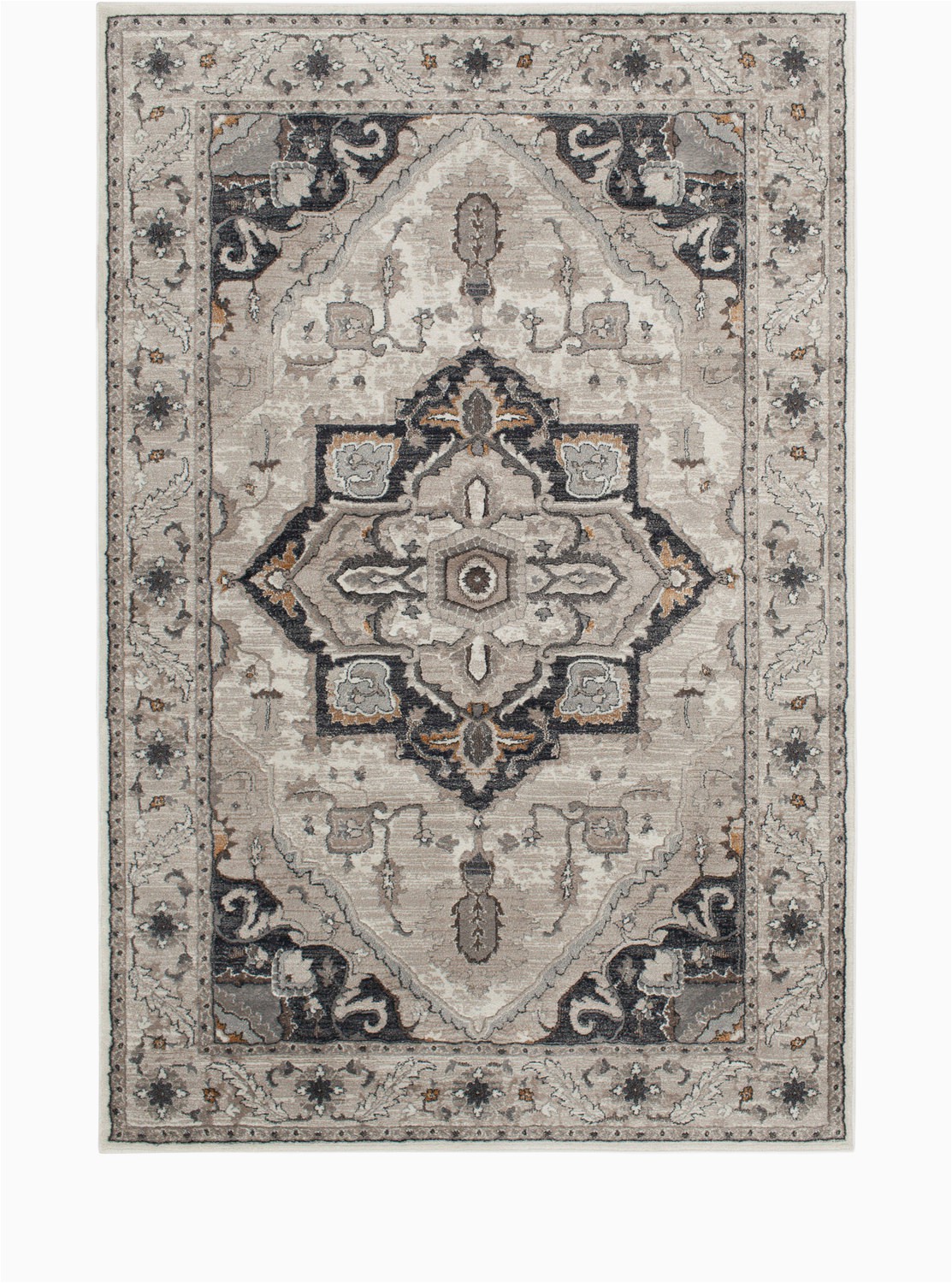 6 by 7 area Rug Adore Milla Whitecap Cement area Rug
