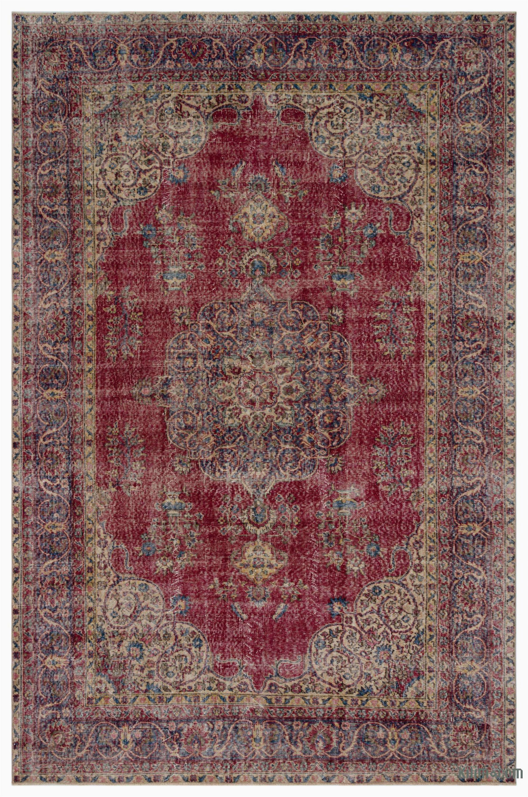 6 by 7 area Rug Turkish Vintage area Rug 6 7" X 10 1" 79 In X 121 In