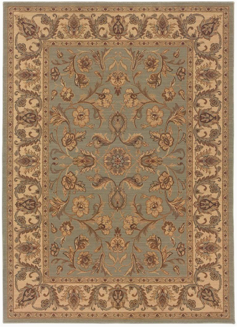 6 Ft by 9 Ft area Rugs Amazon oriental Pattern area Rug In Blue and Ivory 9