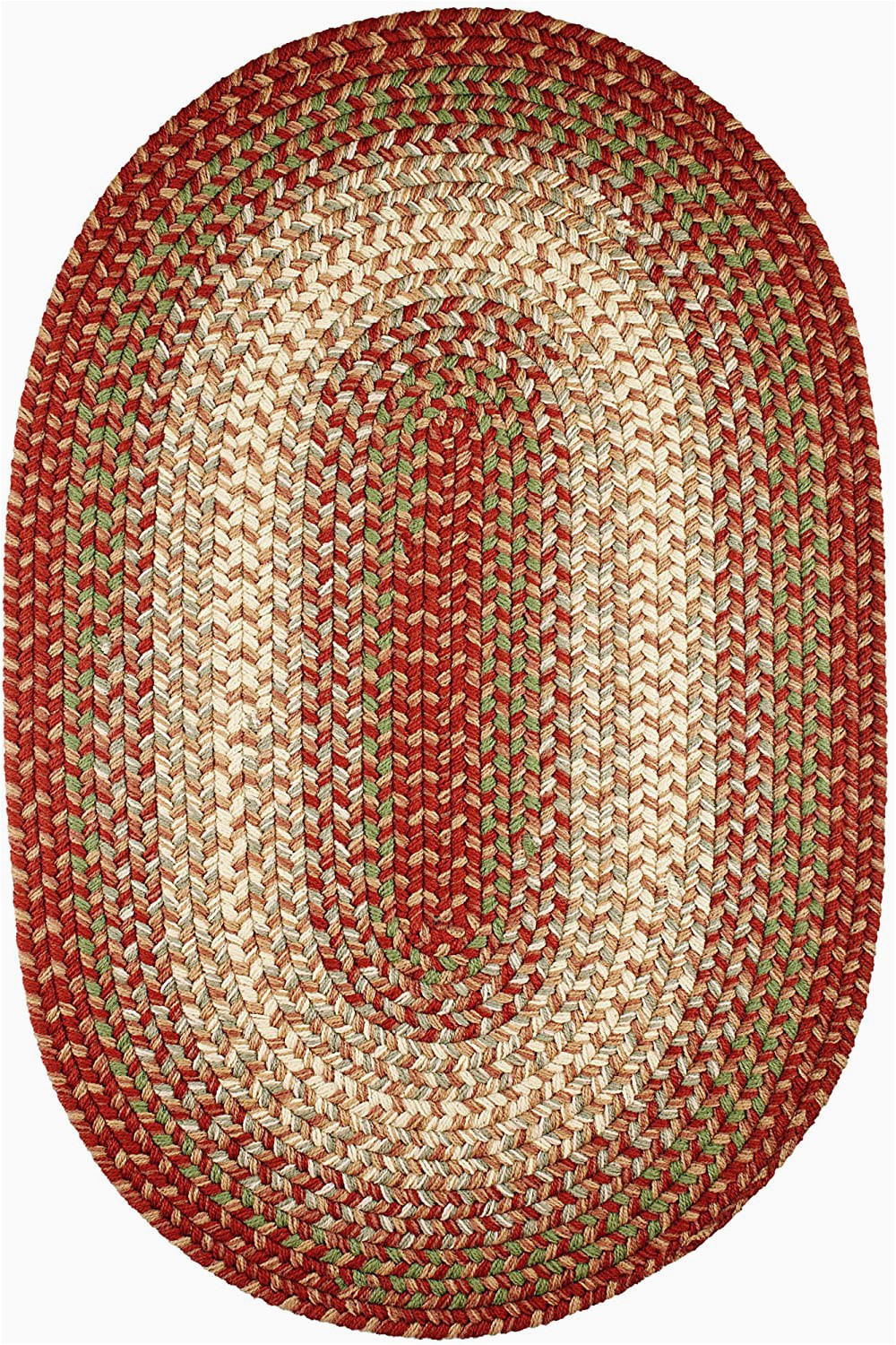 7 X 9 Oval area Rugs Super area Rugs Hartford 7 X 9 Oval Braided Rug Rusty Red & Green Indoor Outdoor Rug Primitive Washable Carpet