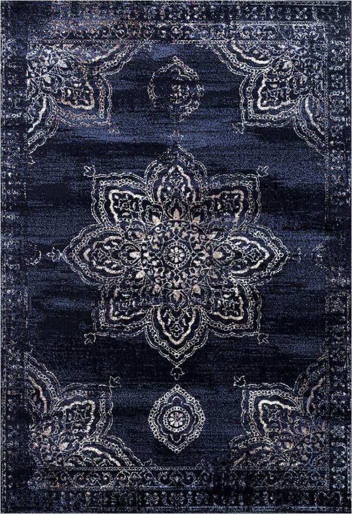 8 X 10 Navy area Rug Persian Rugs 5934 Distressed Navy 8 X 10 area Rug Carpet New
