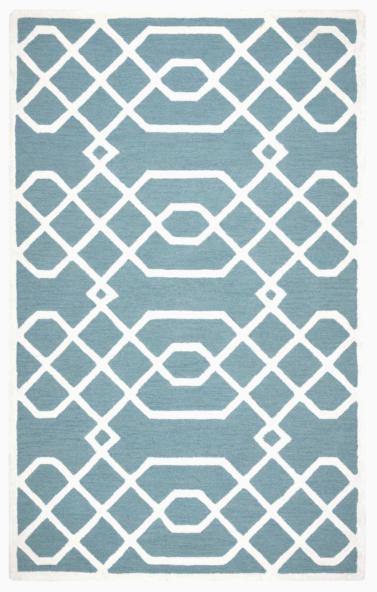 8 X 10 Teal area Rug Rizzy Home 8 X 10 Teal Geometric area Rugs Monme076a89ow0810