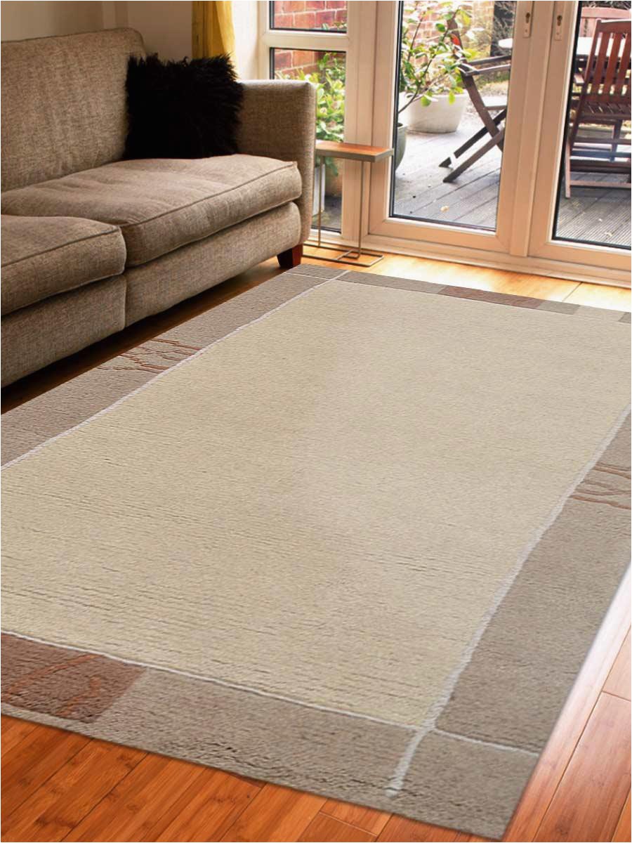 Area Rug 36 X 48 Rugsotic Carpets Hand Knotted Tibbati Wool 6 7 X 9 10 area Rug Contemporary Beige T
