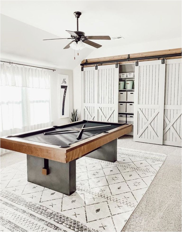Area Rug Under Pool Table What A Stylish Pool Table and Rug ð Designed by