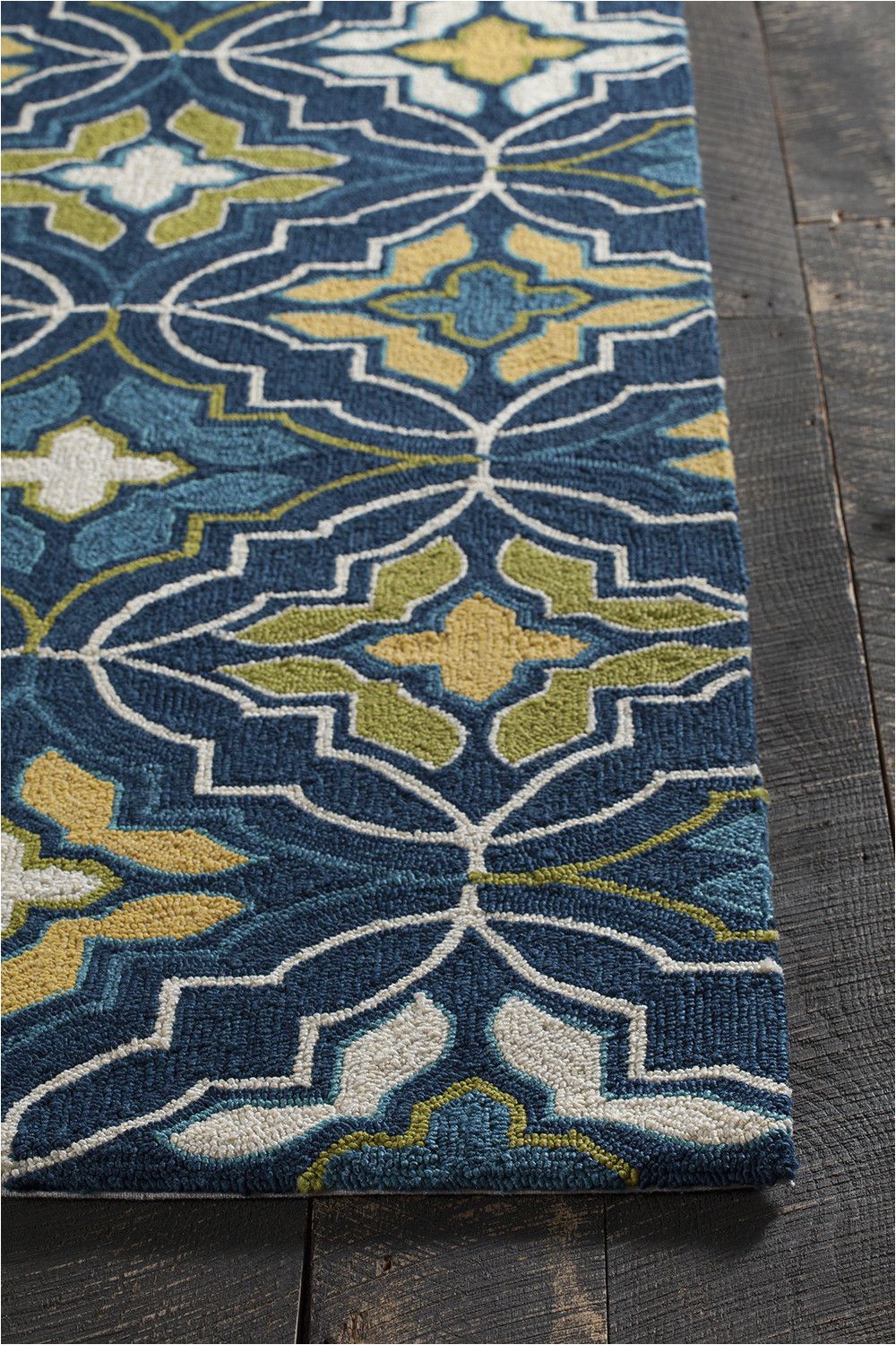 Area Rugs Green and Cream Terra Collection Hand Tufted area Rug In Blue Green Yellow