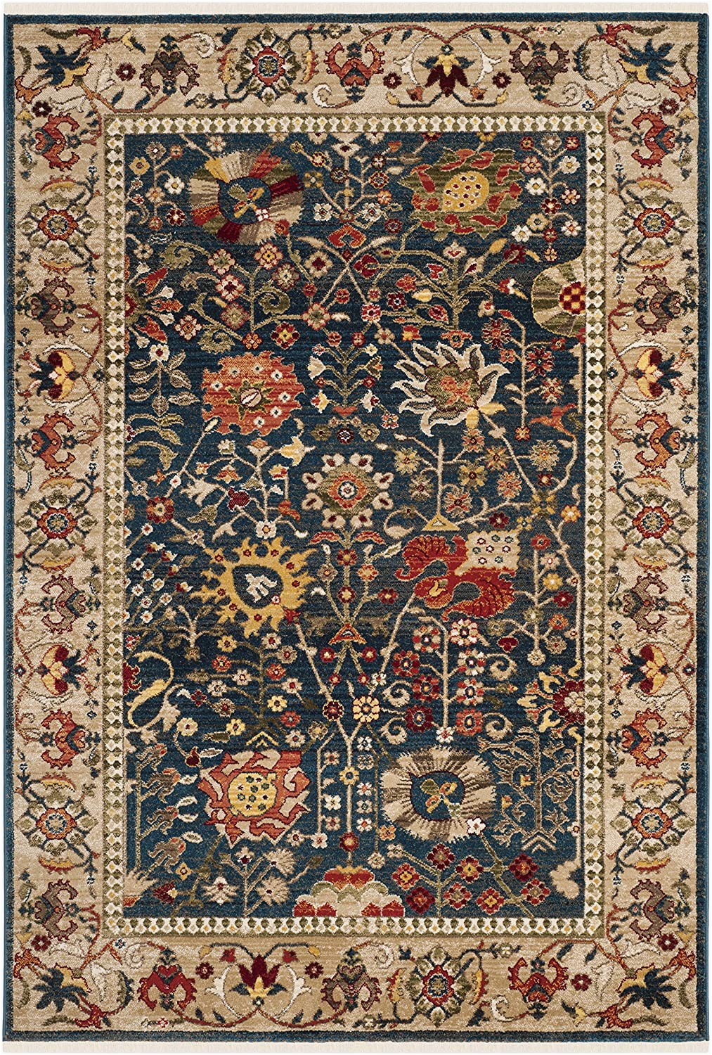 Area Rugs Larger Than 9×12 Safavieh Kashan Collection Ksn303g Traditional Blue and Tan area Rug 9 X 12