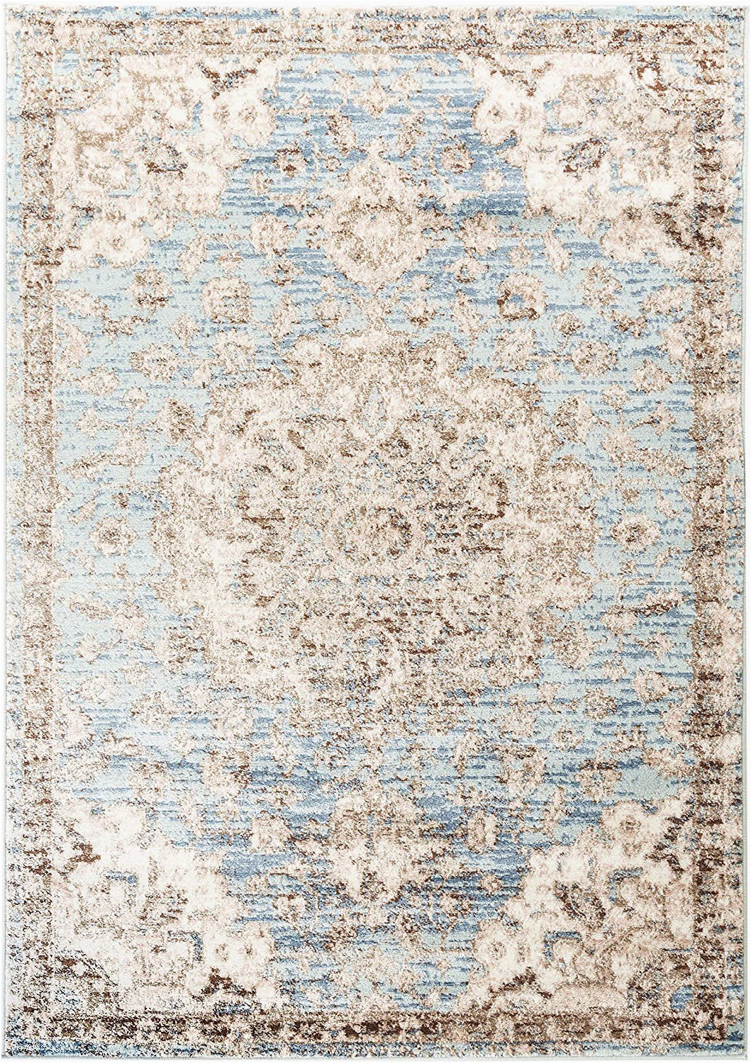 Area Rugs that Can Be Washed Amazon Romance Collection Style 911 Light Blue White